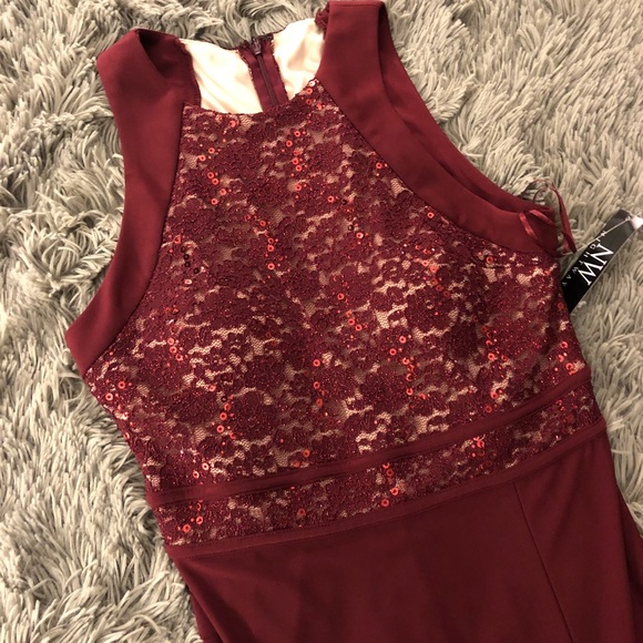 nightway dress merlot